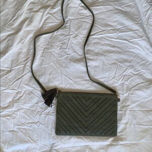 Green Crossbody Bag with Strap